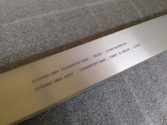 Engraving Aluminium Motorsport